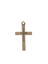 Load image into Gallery viewer, 10K Christian Faith Symbol Cross Vintage Charm/Pendant Yellow Gold